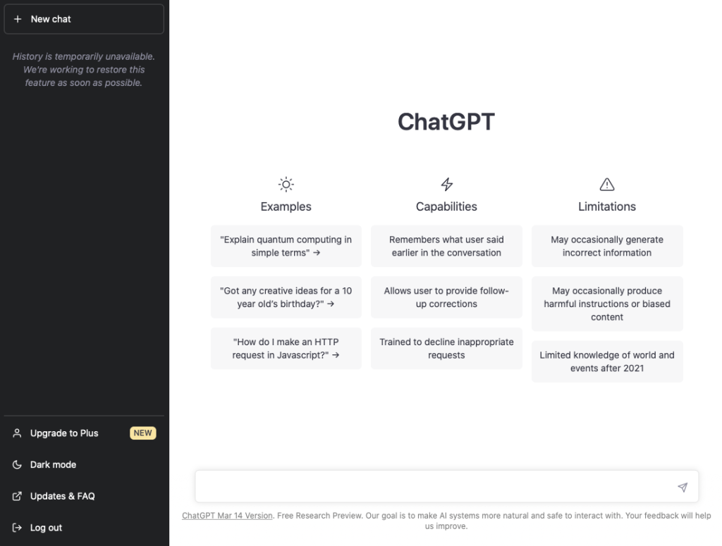 ChatGPT Dashboard