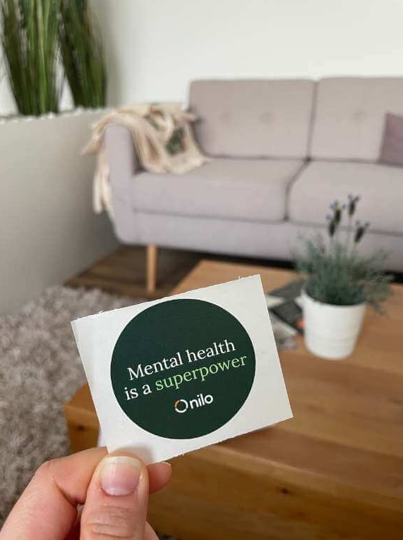 Sticker mit der Aufschrift "Mental Health is a super power"