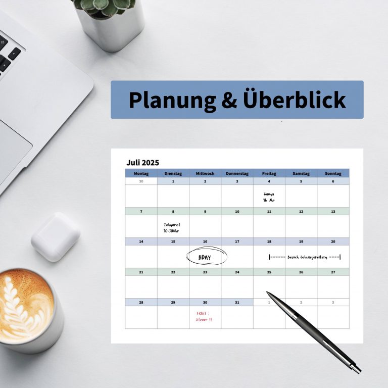 Monatsplaner-zum-ausdrucken-Beispiel-Planung & Überblick