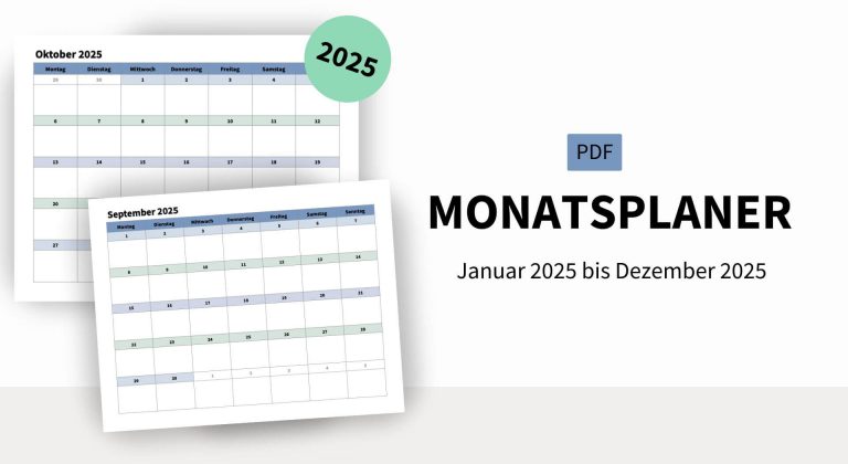 Monatsplaner PDF